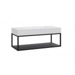 Cristalstone Stelaż pod umywalkę z półką 100 x 45 x 30 cm czarny mat ST1000-03