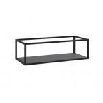 Cristalstone Stelaż pod umywalkę z półką 100 x 45 x 30 cm czarny mat ST1000-03