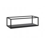 Cristalstone Stelaż pod umywalkę z półką i wieszakiem na ręcznik 100 x 45 x 30 cm czarny mat ST1000-04