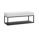 Cristalstone Stelaż pod umywalkę z półką 110 x 45 x 30 cm czarny mat ST1100-03