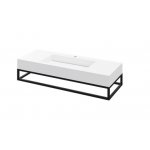 Cristalstone Stelaż pod umywalkę 120 x 45 x 15 cm czarny mat ST1200-01