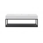 Cristalstone Stelaż pod umywalkę z półką 120 x 45 x 30 cm czarny mat ST1200-03
