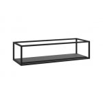 Cristalstone Stelaż pod umywalkę z półką i wieszakiem na ręcznik 120 x 45 x 30 cm czarny mat ST1200-04