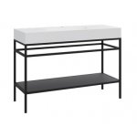 Cristalstone Stelaż pod umywalkę stojący z półką 120 x 45 x 73 cm czarny mat ST1200-06
