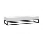 Cristalstone Stelaż pod umywalkę 130 x 45 x 15 cm czarny mat ST1300-01