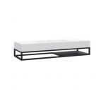 Cristalstone Stelaż pod umywalkę wiszący 130 x 45 x 15 cm czarny mat ST1300-02