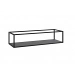 Cristalstone Stelaż pod umywalkę z półką 130 x 45 x 30 cm czarny mat ST1300-03