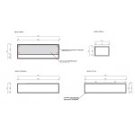 Cristalstone Stelaż pod umywalkę z półką i wieszakiem na ręcznik 130 x 45 x 30 cm czarny mat ST1300-04