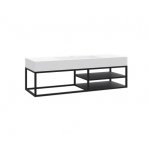 Cristalstone Stelaż pod umywalkę wiszący z dwoma półkami 130 x 45 x 30 cm czarny mat ST1300-08
