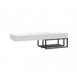 Cristalstone Stelaż pod umywalkę wiszący mały 60 x 45 x 30 cm czarny mat ST1300-09