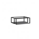 Cristalstone Stelaż pod umywalkę wiszący mały 60 x 45 x 30 cm czarny mat ST1300-09