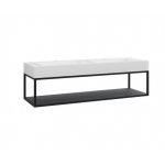 Cristalstone Stelaż pod umywalkę wiszący 140 x 45 x 30 cm czarny mat ST1400-02