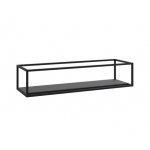 Cristalstone Stelaż pod umywalkę z półką 140 x 45 x 30 cm czarny mat ST1400-03