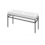 Cristalstone Stelaż pod umywalkę stojący 140 x 45 x 73 cm czarny mat ST1400-05
