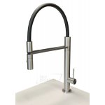      Hotbath Fellow Bateria kuchenna z wyciąganą wylewką dwufunkcyjną Steel Brushed FKM11.IX WYPRZEDAŻ MAGAZYNOWA!!