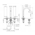 DornBracht Meta Bateria umywalkowa 3-otworowa z korkiem automatycznym chrom 2071366100