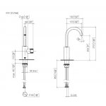 DornBracht Meta Pure Bateria umywalkowa bez korka automatycznego platyna mat 3352566506