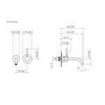DornBracht Meta Bateria umywalkowa ścienna z mieszaczem element zewnętrzny platyna mat 3686066006