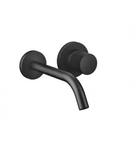 DornBracht Meta Pure Bateria umywalkowa ścienna z mieszaczem element zewnętrzny czarny mat 3686066433