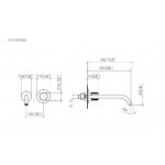DornBracht Meta Pure Bateria umywalkowa ścienna z mieszaczem element zewnętrzny platyna mat 3686166406
