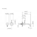DornBracht Meta Slim Bateria umywalkowa ścienna z mieszaczem element zewnętrzny chrom 3686066200