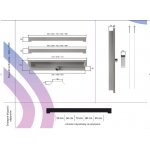 Cedor WALL PRO Odpływ ścienny 30-90 cm ( do wyboru ) super niski naturalne złoto szczotkowane F361-51697_20210427112634