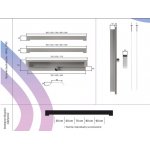 Cedor WALL PRO Odpływ ścienny 30-90 cm ( do wyboru ) super niski różowe złoto błyszczące F361-51697_20210426181332