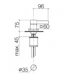DornBracht Mem Bateria umywalkowa platyna 2921078208