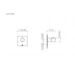 DornBracht Mem Bateria prysznicowa termostatyczna xTOOL podtynkowa bez regulacji przepływu 3/4" platyna mat 3650378006