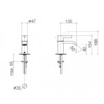 DornBracht Imo Bateria umywalkowa bez korka automatycznego chrom 3352167000