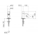 DornBracht Imo Bateria umywalkowa z korkiem automatycznym chrom 3350767000