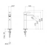 DornBracht Imo Bateria umywalkowa wysoka bez korka automatycznego chrom 3353767000