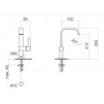 DornBracht Imo Bateria umywalkowa wysoka bez korka automatycznego chrom 3352667000