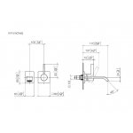 DornBracht Imo Bateria umywalkowa ścienna z mieszaczem bez korka automatycznego platyna mat 3686167006