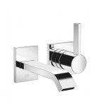 DornBracht Imo Bateria umywalkowa ścienna z mieszaczem bez korka automatycznego platyna mat 3686167006