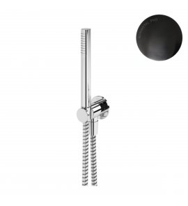 Bruma Leaf Zestaw prysznicowy z przyłączem kątowym i uchwytem Gunmetal PVD 1455914GM