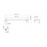 DornBracht IMO Wieszak na ręcznik 450 x 490 x 60 mm chrom 8304567000