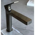  Ritmonio Pois Bateria umywalkowa 1-otworowa z korkiem automatycznym brushed black chrome PR31AA101BLX