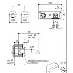 Ritmonio DOT316 Round Bateria umywalkowa podtynkowa stal nierdzewna PR50AL231INOX