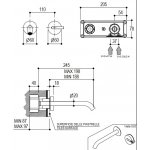 Ritmonio DOT316 Round Bateria umywalkowa podtynkowa stal nierdzewna PR50AL232INOX