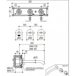    Ritmonio DOT316 Round Bateria umywalkowa podtynkowa czarna stal nierdzewna PR50AK212IBX
