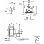 Ritmonio DOT316 Round Mieszacz umywalkowy podtynkowy stal nierdzewna PR50FC201INOX