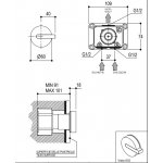 Ritmonio DOT316 Round Mieszacz prysznicowy/umywalkowy podtynkowy stal nierdzewna PR50FC221INOX