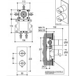 Ritmonio DOT316 Round Bateria wannowo-prysznicowa termostatyczna podtynkowa stal nierdzewna PR50HG101INOX