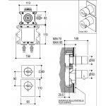 Ritmonio DOT316 Round Bateria wannowo-prysznicowa termostatyczna podtynkowa stal nierdzewna PR50HC201INOX