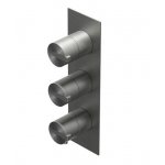 Ritmonio DOT316 Round Bateria wannowo-prysznicowa termostatyczna podtynkowa czarna stal nierdzewna PR50HE101IBX