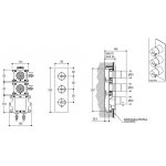Ritmonio DOT316 Round Bateria wannowo-prysznicowa termostatyczna podtynkowa czarna stal nierdzewna PR50HE101IBX