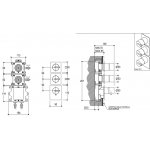 Ritmonio DOT316 Round Bateria wannowo-prysznicowa termostatyczna podtynkowa stal nierdzewna PR50HE201INOX