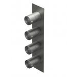 Ritmonio DOT316 Round Bateria wannowo-prysznicowa termostatyczna podtynkowa czarna stal nierdzewna PR50HG102IBX
