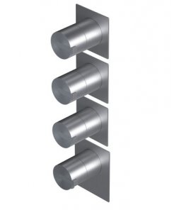 Ritmonio DOT316 Round Bateria wannowo-prysznicowa termostatyczna podtynkowa stal nierdzewna PR50HG201INOX